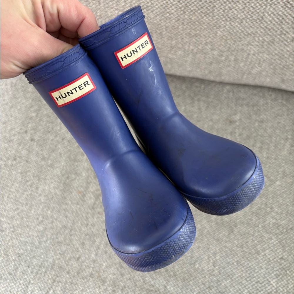 Hunter Kids Blue Rain Boots size 6